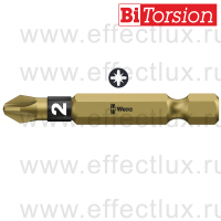 WERA 855/4 BTH PZ2 Бита торсионная для винтов Pozidriv, сверхтвёрдая, 1/4" E6.3, PZ 2 x 50 мм. WE-059912
