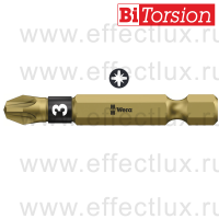 WERA 855/4 BTH PZ3 Бита торсионная для винтов Pozidriv, сверхтвёрдая, 1/4" E6.3, PZ 3 x 50 мм. WE-059914
