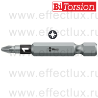 WERA 855/4 BTZ PZ1 Бита торсионная для винтов Pozidriv, вязко-твёрдая, 1/4" E6.3, PZ 1 x 50 мм. WE-059920