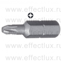 WERA 855/1 RZ PZ2 Бита с узким стержнем для винтов Pozidriv вязко-твёрдая, 1/4" C6.3, PZ 2 x 25 мм. WE-135003