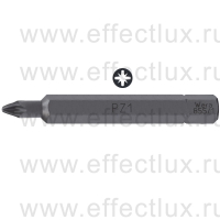WERA 855/1 Z PZ Бита универсальная для винтов Pozidriv, вязко-твёрдая, 1/4" C6.3, PZ 1 x 50 мм. WE-056812
