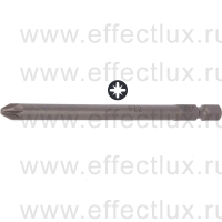 WERA 855/4 Z PZ Бита универсальная для винтов Pozidriv, вязко-твёрдая, 1/4" E6.3, PZ 2 x 70 мм. WE-060033