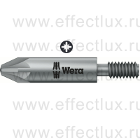 WERA 855/11 PZ Бита универсальная для винтов Phillips вязко-твёрдая, хвостовик с резьбой M 4, PZ 2 x 33 мм. WE-065096