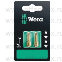 WERA 855/1 TH SB SiS PZ1 Биты торсионные для винтов Pozidriv в SB упаковке, сверхтвёрдые, 1/4" C6.3, 2 х PZ 1 x 25 мм. WE-073370