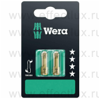 WERA 855/1 TH SB SiS PZ2 Биты торсионные для винтов Pozidriv в SB упаковке, сверхтвёрдые, 1/4" C6.3, 2 х PZ 2 x 25 мм. WE-073371