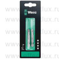 WERA 855/4 TZ SB SiS PZ3 Биты торсионные для винтов Pozidriv в SB упаковке, вязко-твёрдые, 1/4" E6.3, 2 х PZ 3 x 50 мм. WE-134386