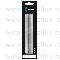 WERA 855/4 Z SB PZ Бита универсальная в SB упаковке для винтов Pozidriv, вязко-твёрдая, 1/4" E6.3, PZ 3 x 152 мм. WE-136310