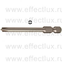 WERA 851/4 PH/S Бита для винтов PlusMinus Phillips/шлиц, вязко-твёрдая 1/4" E6.3, # 1 x 70 мм. WE-059720