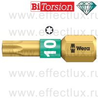 WERA 867/1 TORX® BDC TX10 Бита торсионная для винтов TORX®, алмазное напыление, 1/4" C6.3, TX 10 x 25 мм. WE-066100