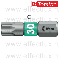WERA 867/1 TORX® BTZ TX30 Бита торсионная для винтов TORX®, вязко-твёрдая, 1/4" C6.3, TX 30 x 25 мм. WE-066128
