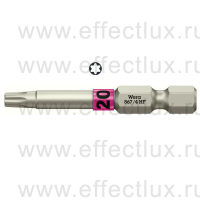 WERA 867/4 TORX® HF TX20 Бита для винтов TORX® с фиксирующей функцией, 1/4" E6.3, TX 20 x 50 мм. WE-060508