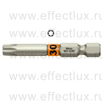 WERA 867/4 TORX® HF TX30 Бита для винтов TORX® с фиксирующей функцией, 1/4" E6.3, TX 30 x 50 мм. WE-060510