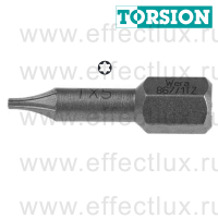 WERA 867/1 TORX® TZ TX5 Бита торсионная для винтов TORX®, вязко-твёрдая, 1/4" C6.3, TX 5 x 25 мм. WE-066300
