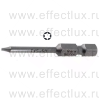 WERA 867/4 Z TORX® TX5 Бита универсальная для винтов TORX®, вязко-твёрдая, 1/4" E6.3, TX 5 x 50 мм. WE-135205