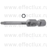 WERA 867/4 Z TORX® TX8-50 Бита универсальная для винтов TORX®, вязко-твёрдая, 1/4" E6.3, TX 8 x 50 мм. WE-060131