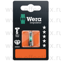 WERA 867/1 IMP DC TORX® TX25 SB SiS Impaktor Бита ударная с алмазным напылением наконечника в SB упаковке, 1/4" C6.3, 1xTX25x25 мм. WE-073925