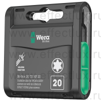 WERA Bit-Box 20 TX20 HF Набор бит универсальных для винтов TORX®, вязко-твёрдых, 1/4" C6.3, 20 х TX 20 x 25 мм. WE-057777
