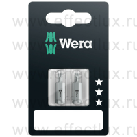 WERA 867/1 Z SB SiS TX10 Биты универсальные в SB упаковке для винтов TORX®, вязко-твёрдые, 1/4" C6.3, 2 х TX 10 x 25 мм. WE-073313