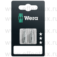 WERA 867/1 Z SB SiS TX25 Биты универсальные в SB упаковке для винтов TORX®, вязко-твёрдые, 1/4" C6.3, 2 х TX 25 x 25 мм. WE-073315