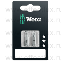 WERA 867/1 Z SB SiS TX30 Биты универсальные в SB упаковке для винтов TORX®, вязко-твёрдые, 1/4" C6.3, 2 х TX 30 x 25 мм. WE-073316