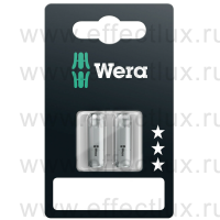 WERA 867/1 Z SB SiS TX40 Биты универсальные в SB упаковке для винтов TORX®, вязко-твёрдые, 1/4" C6.3, 2 х TX 40 x 25 мм. WE-073317