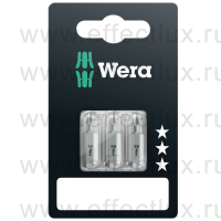 WERA 867/1 Z SB SiS TX10-15-20 Биты универсальные в SB упаковке для винтов TORX®, вязко-твёрдые, 1/4" C6.3, TX 10, TX 15, TX 20 x 25 мм. 3 шт. WE-073375