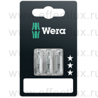 WERA 867/1 Z SB SiS TX25-30-40 Биты универсальные в SB упаковке для винтов TORX®, вязко-твёрдые, 1/4" C6.3, TX 25, TX 30, TX 40 x 25 мм. 3 шт. WE-073376
