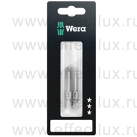 WERA 867/4 Z TORX® Набор бит универсальных в SB упаковке для винтов TORX®, вязко-твёрдые, 1/4" E6.3, 2xTX10x50 мм. WE-073720