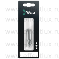 WERA 867/4 Z TORX® Набор бит универсальных в SB упаковке для винтов TORX®, вязко-твёрдые, 1/4" E6.3, 2xTX20x50 мм. WE-073722