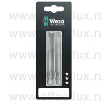 WERA 867/4 Z TORX® Набор бит универсальных в SB упаковке для винтов TORX®, вязко-твёрдые, 1/4" E6.3, 3xTX20x89 мм. WE-073472