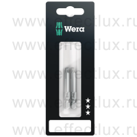 WERA 867/4 Z TORX® Набор бит универсальных в SB упаковке для винтов TORX®, вязко-твёрдые, 1/4" E6.3, 2xTX25x50 мм. WE-073723
