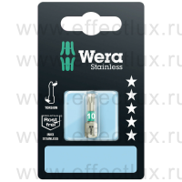 WERA 3867/1 TS SB SiS TX10 Бита торсионная в SB упаковке для винтов  TORX®, из нержавеющей стали, 1/4" C6.3, 1 х TX 10 x 25 мм. WE-073620