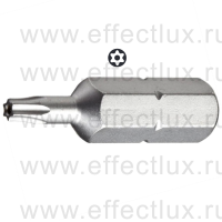 WERA 867/1 Z TORX® BO TX9 Бита универсальная для винтов TORX® с отверстием, 1/4" C6.3, TX 9 x 25 мм. WE-066499