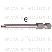 WERA 867/4 Z TORX® BO TX15-70 Бита универсальная для винтов TORX® с отверстием, 1/4" E6.3, TX 15 x 70 мм. WE-060141