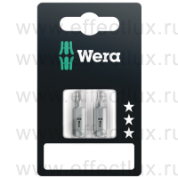 WERA 867/1 Z TORX® BO SB TX25 Набор бит универсальных для винтов TORX® с отверстием, 1/4" C6.3, 2 х TX 25 x 25 мм. WE-073065