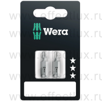 WERA 867/1 Z TORX® BO SB TX30 Набор бит универсальных для винтов TORX® с отверстием, 1/4" C6.3, 2 х TX 30 x 25 мм. WE-073066