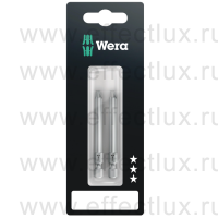 WERA 867/4 Z TORX® BO SB Набор бит с отверстием, в SB упаковке 1/4" E6.3, TX 20 x 70 мм, 2 шт. WE-073070