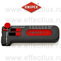 KNIPEX Мини-стриппер для тонких медных кабелей, Ø 0.3-1.0 мм AWG 28-18. KN-1280100SB