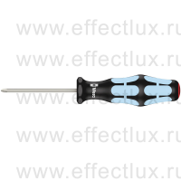 WERA 3350 PH0 Отвёртка крестовая PHILLIPS, нержавеющая сталь, PH 0 x 60 мм. WE-032020