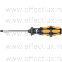 WERA 932 AS SL 5.5 Отвёртка силовая шлицевая, 1 x 5.5 x 113 мм., вспомогательный шестигранник, ударный задник с внутренним квадратом для работы воротком WE-018301