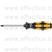 WERA 917 SPHS PH2 Отвёртка силовая крестовая, PH 2 x 113 мм., вспомогательный шестигранник, ударный задник с внутренним квадратом для работы воротком WE-017041