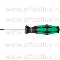 WERA Kraftform Plus 355 PZ0 Отвёртка крестовая Pozidriv PZ0х60 мм. WE-009305