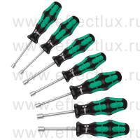 WERA 395 HO/7 SM Kraftform Набор отвёрток торцевых, с полым стержнем HEX 5-13 мм., 7 предметов WE-029510