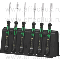 WERA Kraftform Micro 2069/6 Набор торцевых отвёрток для шестигранных винтов для электронщиков+подставка, 6 предметов WE-118158