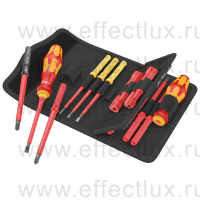 WERA Kraftform Kompakt VDE 18 Universal 2 Tool Finder Набор насадок с 2 отвёртками-битодержателями, 18 предметов WE-006614