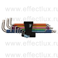 WERA 3950/9 Hex-Plus Multicolour Stainless 1 Набор Г-образных ключей, метрических, нержавеющая сталь, 9 предметов WE-022669