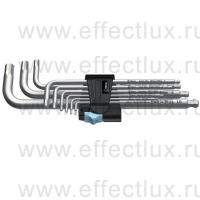 WERA 3950/9 Hex-Plus Stainless 1 SB Набор Г-образных ключей, метрических, нержавеющая сталь, 9 предметов WE-073544