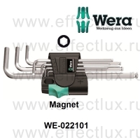 WERA 950/7 Hex-Plus Magnet 1 Набор Г-образных ключей, метрических, хромированных, 7 предметов WE-022101