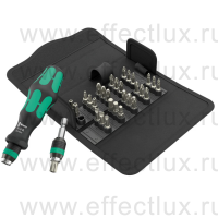 WERA Kraftform Kompakt 70 Universal набор бит с отвёрткой-бито-держателем с патроном Rapidaptor, 32 предмета WE-057113