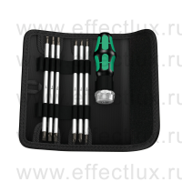 WERA Kraftform Kompakt Vario RA SB, набор бит с отвёрткой-битодержателем c трещоткой, 7 предметов WE-073665